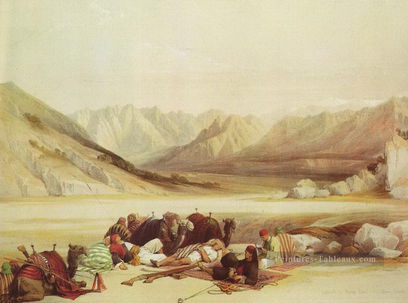 approche pour le Mont Sinaï David Roberts Peintures à l'huile